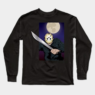 Machete Weilding Hockey Fan Long Sleeve T-Shirt